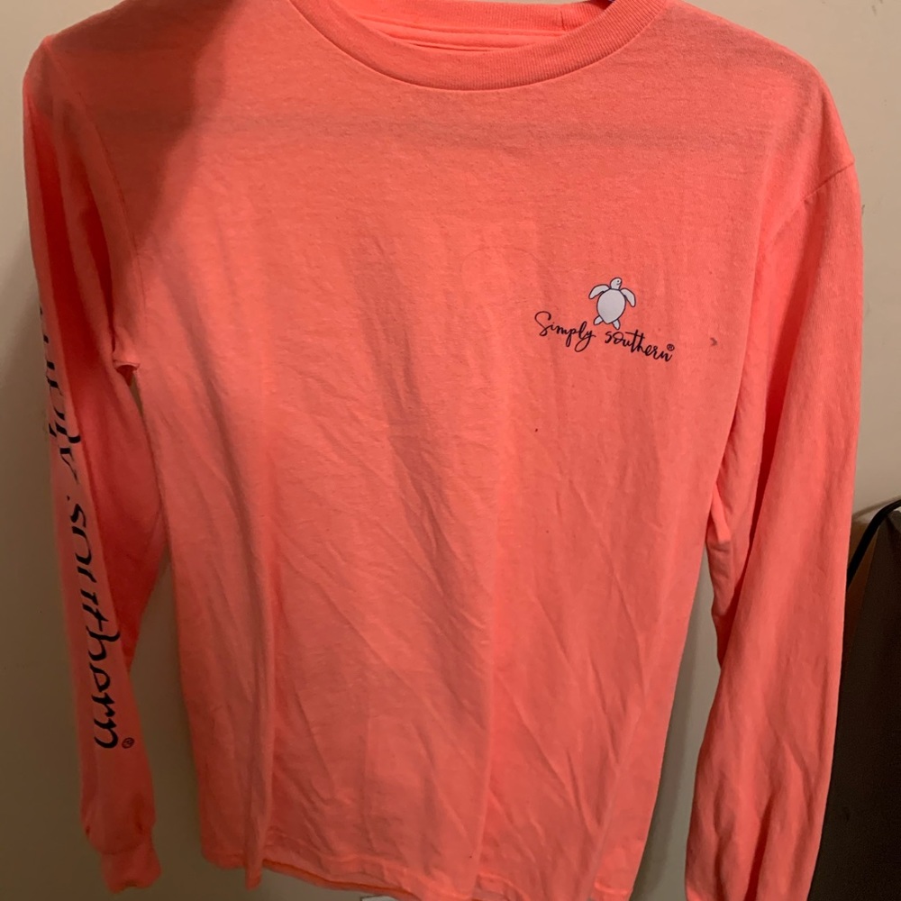 Simply southern coral/orange long sleeve